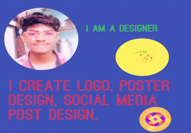 Social media post design,  logo
