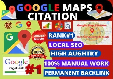 Manual 550 Google maps Citation for local SEO and google my business page local citation