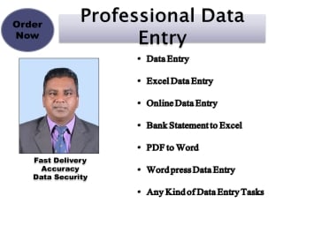 I do all kind of Data entry and graphic Design jobs for favorable cost