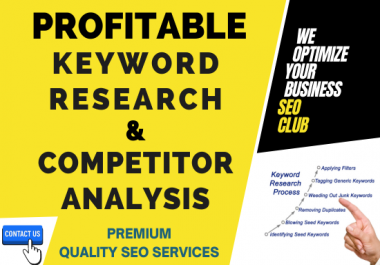 I will do Advance Seo Keyword Research and Competitor Analysis