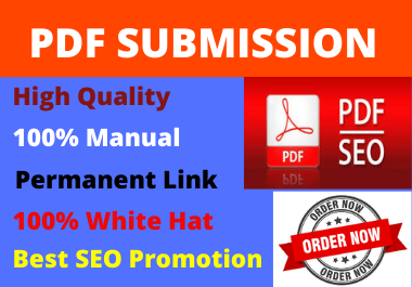 80 PDF Submission low spam score high authority DA permanent backlinks and high quality