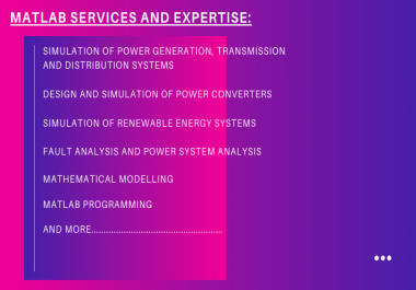 I will do electrical engineering projects and tasks in matlab simulink.