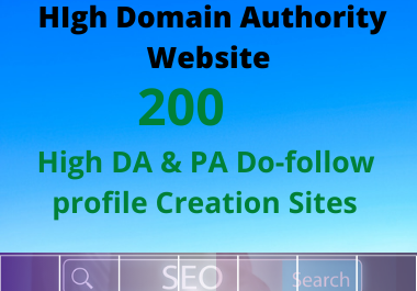 I Will Create 200 High DA & PA 80+ Profile Backlinks for Google Ranking