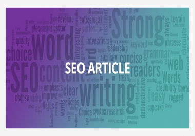 I will do SEO Article or content writing