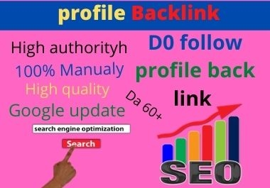 I will create 20 dofollow profile backlinks da 60+ high authority website for google rank