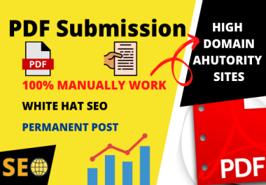 80 PDF Submission High Authority Low Spam Score Site Permanent Dofollow Backlinks