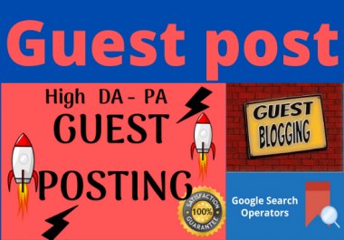 I will create manually Top 20 Guest posting website an high da - pa guest blogging website