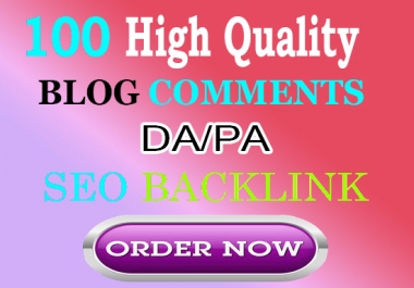 I will build 100 blog comments backlinks manually