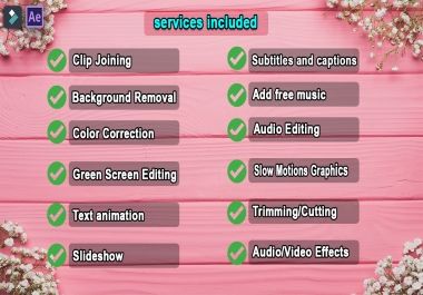 I will do professional video editing and post production