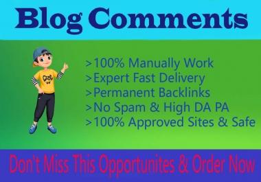 I Will Make 100 Manually Blog Comments With High DA PA For Website Ranking
