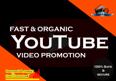 I give you 150 super fast organic youtube promotion backlink with a good results
