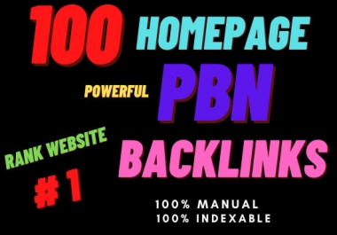 I will make 100 high da pa tf cf permanent homepage backlinks