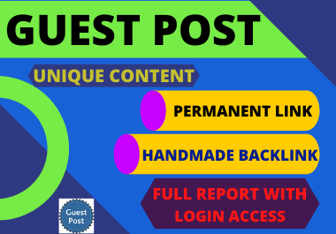 10 Dofollow Guest Post High Authority website unique content low spam score domain backlink