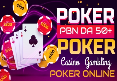 200 High Quality Casino GAMBLING TOGEL - Betting UFABET Special DA 50+ PBNS Backlinks
