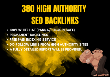 build 380 high authority seo backlinks to push to the google top