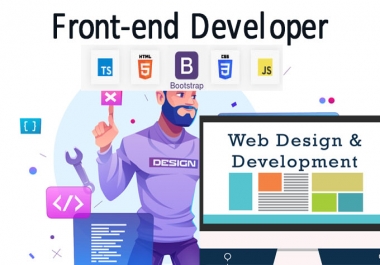 I will front end developer with html css javascript jquery bootstrap custom code