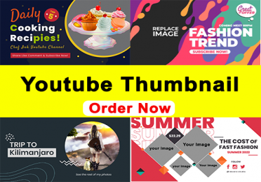 I will design an amazing YouTube thumbnail