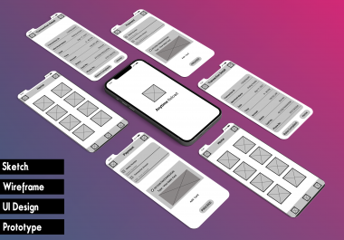 I will design a 5 wireframe for your web page or app