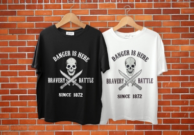 I will do unique graphic T-shirt design merchandise