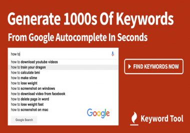 Top 100 keywords in addition to the words of your competitors