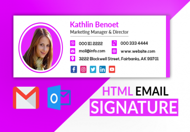 I will do clickable html signature within 2hrs