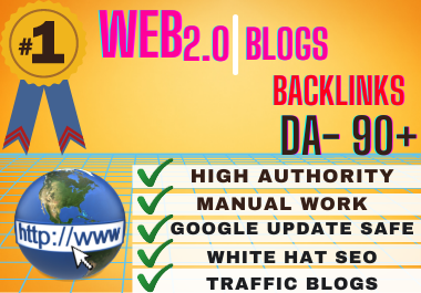 Get 25+ High Quality SEO Web 2.0 contextual Backlinks for boosting your website trafficking.