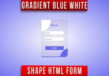 Gradient Blue & White Transparent Html Form