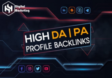 I will creat manuallly profile backlink with high DA
