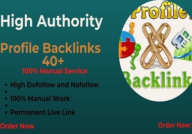 I will build 20 high da profile backlinks manually