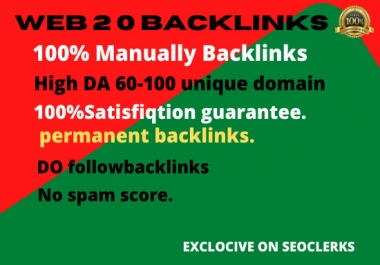 I will provide manually high authority web 2 0 backlinks