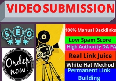 50 live Video Submission backlinks high authority permanent dofollow Live Links