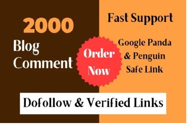 I will create 2000 high quality dofollow blog comments backlinks