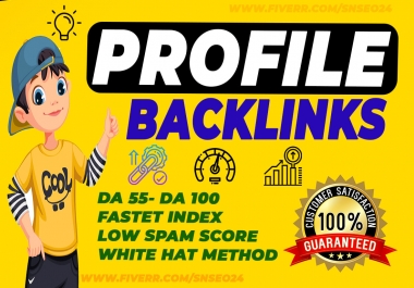 i will build 50 profile seo backlinks
