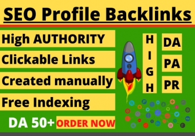 i will create 50 social profile backlinks