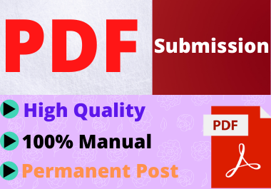 55 PDF Submission High Authority Low Spam Score Website Permanent Dofollow Backlinks