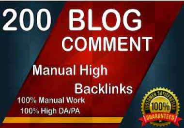 I will create 200 dofollow blog comment backlink off page seo