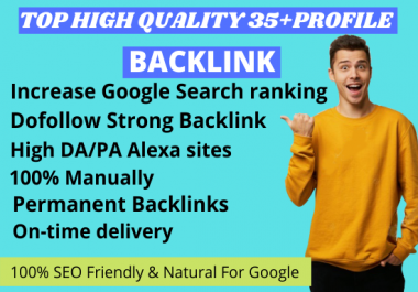 I will create manually 35+TOP high quality SEO Profile backlink