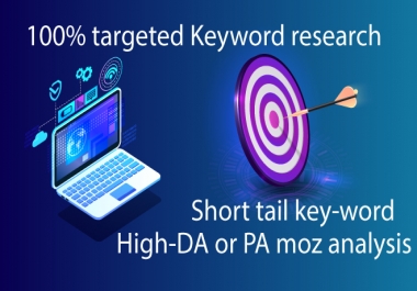 I will do 100 SEO keyword research and competitor analysis