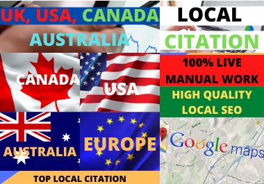 Get Accurate 100 Live local citations SPAIN,  GERMANY,  USA,  UK,  CANADA,  INDIA,  CHINA for any country