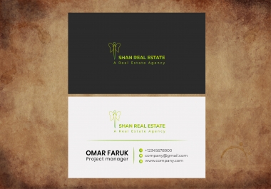 I can creat a unique professional business card for you.