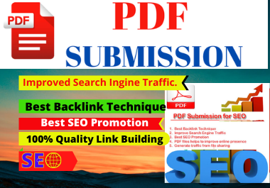 80 PDF Submission High Authority Low Spam Score Website Permanent high da-pa Do follow Backlinks