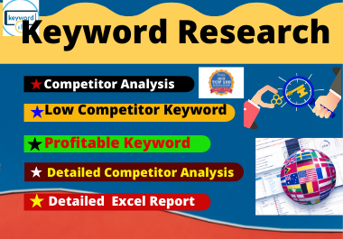 20 Keyword research with high volume organic traffic with on page seo to rank your website