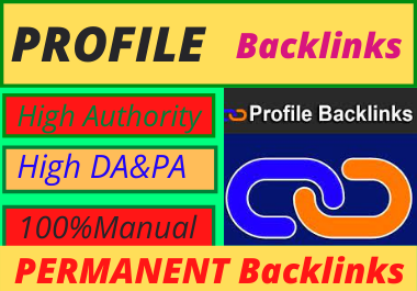 80 Profile Backlinks High Authority Permanent Dofollow unique domain white ha t seo backlinks
