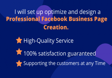 I will setup impressive facebook business page