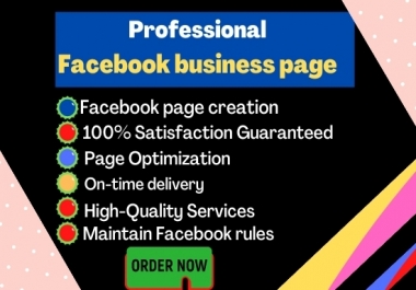 I will do Develop a professional Facebook business page