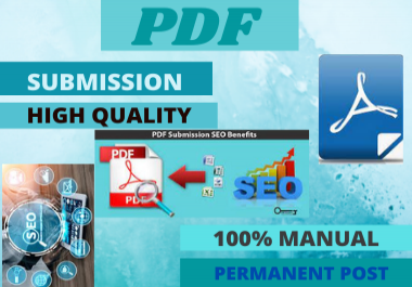 50 PDF Submission High Authority Low Spam Score Website High DA Permanent Dofollow Backlinks