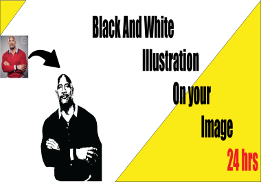Black and white Illustration on your Image