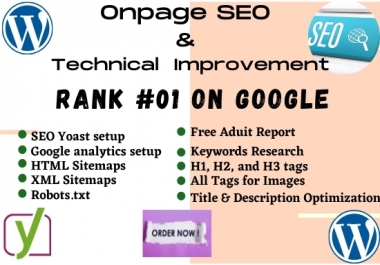 I will do complete on-page SEO and technical optimization of the WordPress website