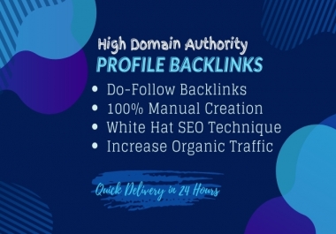 I will rank higher your website with 400 high domain authority DA profile backlinks