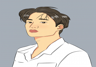 Simple caricature anime drawing cartoon for gift. I can design you some character too.